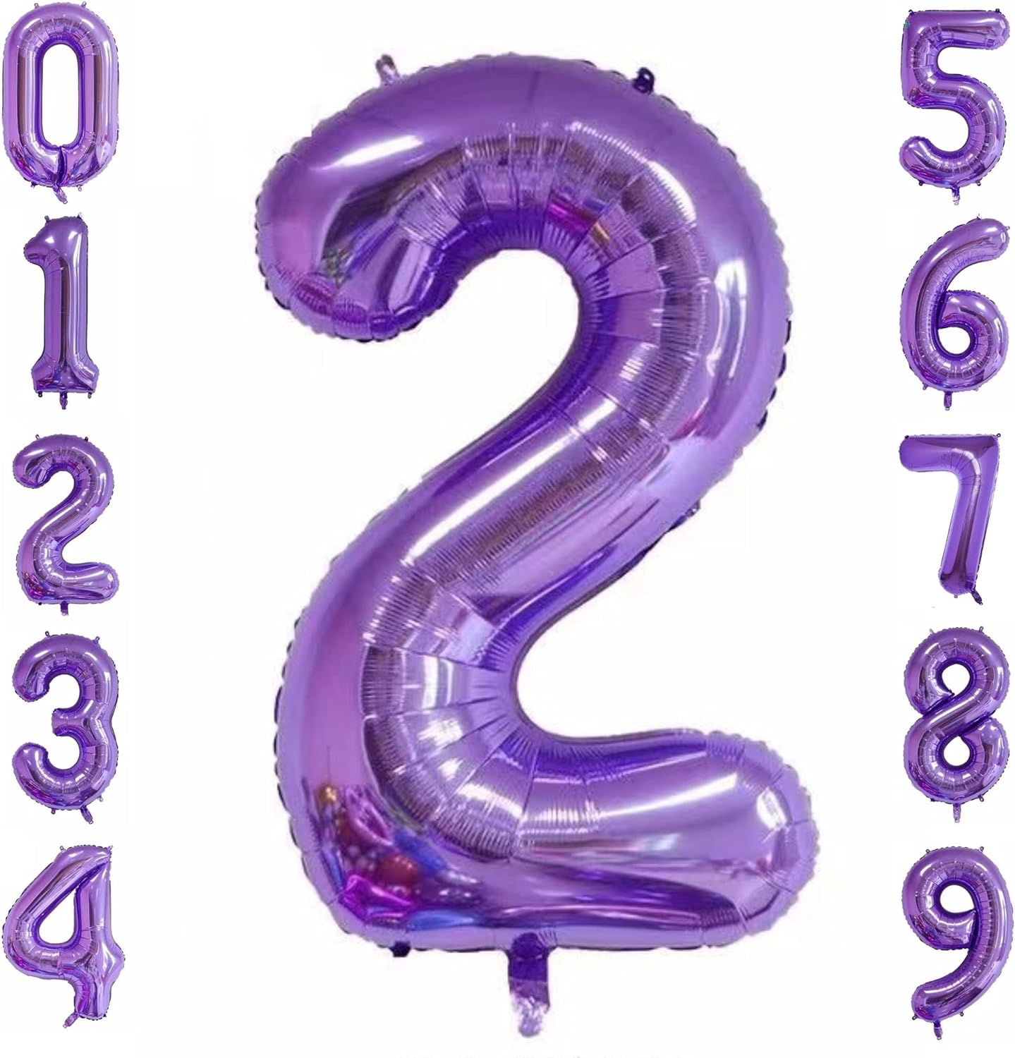 40-inch Number Balloon 0-9  Kids Birthday Helium Balloon Bouquet Purple