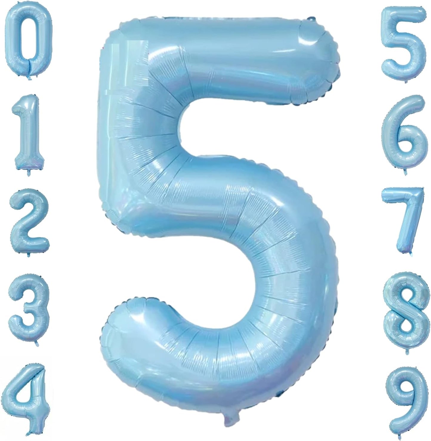 40-inch Number Balloon 0-9  Kids Birthday Helium Balloon Bouquet Blue