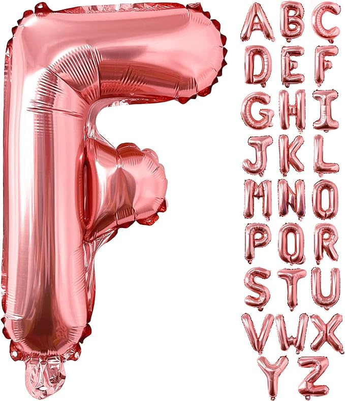 Helium Rose Gold Letters A-Z Balloons