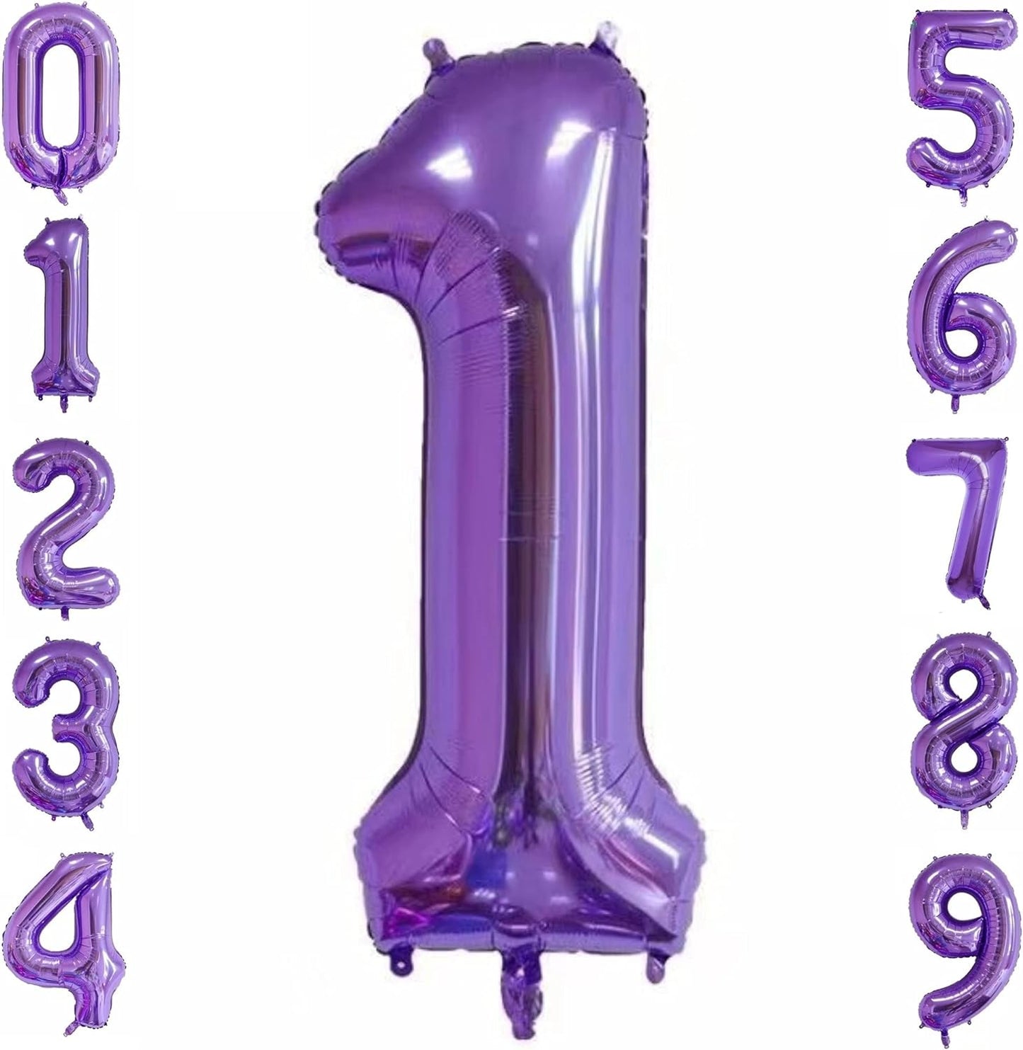 40-inch Number Balloon 0-9  Kids Birthday Helium Balloon Bouquet Purple