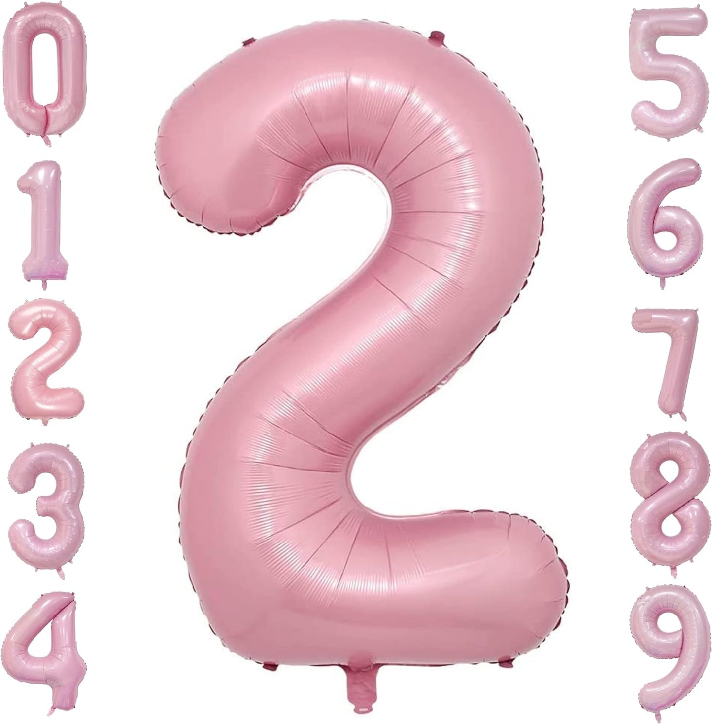 40-inch Number Balloon 0-9  Kids Birthday Helium Balloon Bouquet Pink