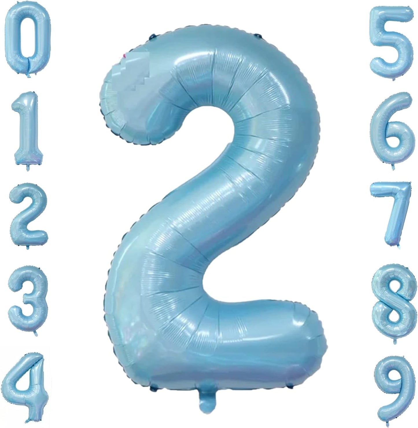 40-inch Number Balloon 0-9  Kids Birthday Helium Balloon Bouquet Blue