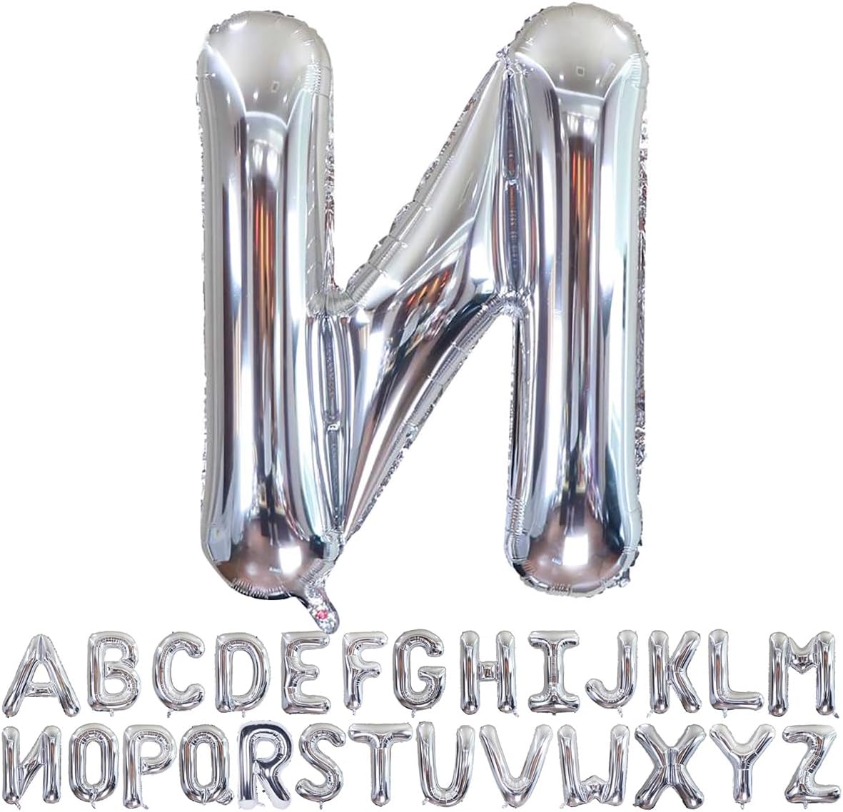 Helium Silver Letters A-Z Balloons