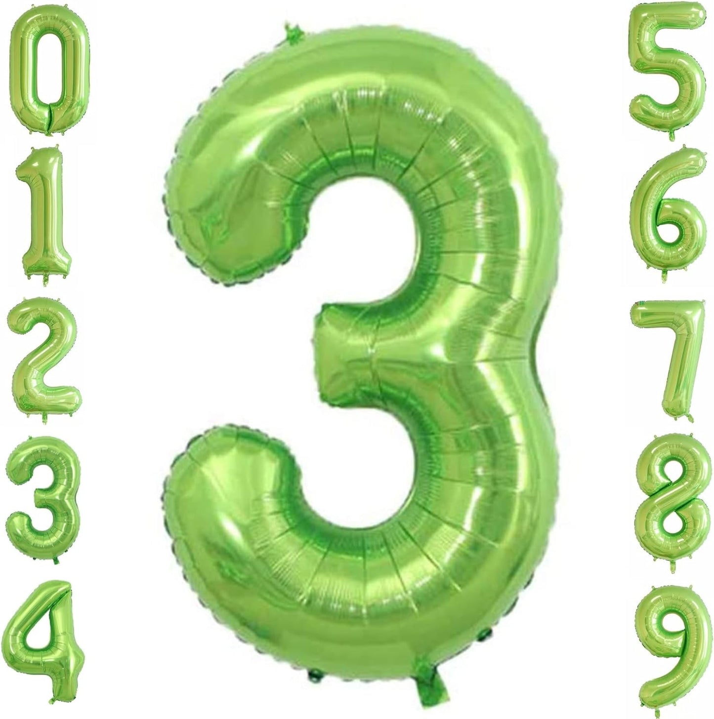 40-inch Number Balloon 0-9  Kids Birthday Helium Balloon Bouquet Green