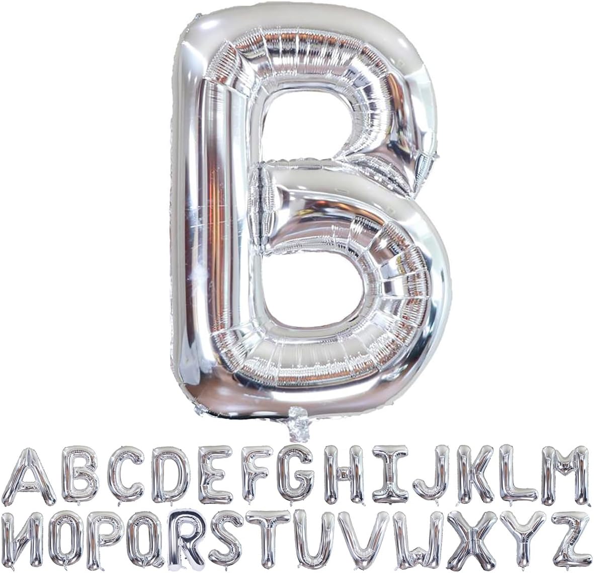 Helium Silver Letters A-Z Balloons