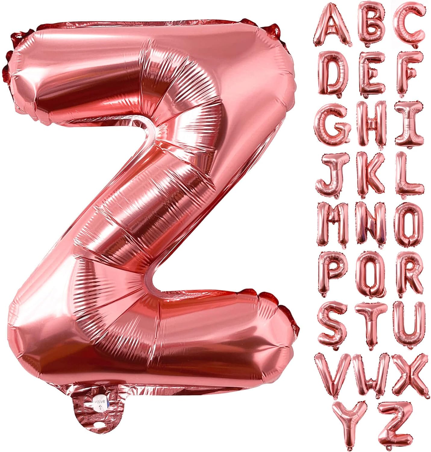 Helium Rose Gold Letters A-Z Balloons