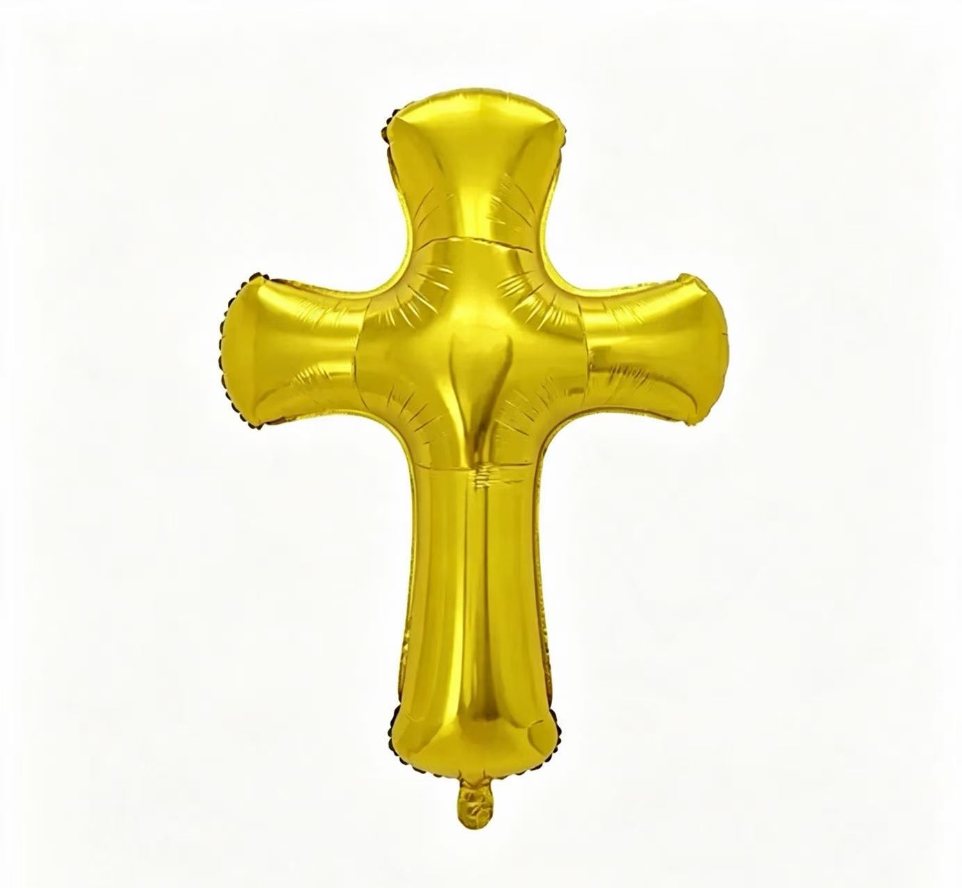 Helium Cross Stand Baptism Christening Perfect for special occasion Gold