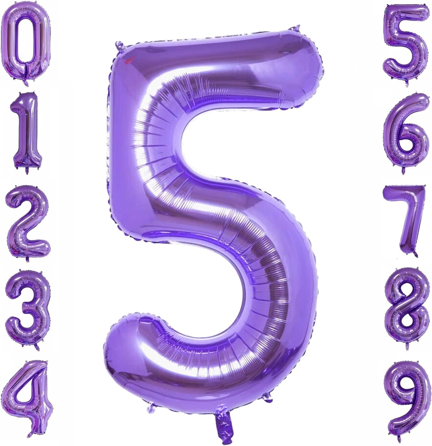 40-inch Number Balloon 0-9  Kids Birthday Helium Balloon Bouquet Purple