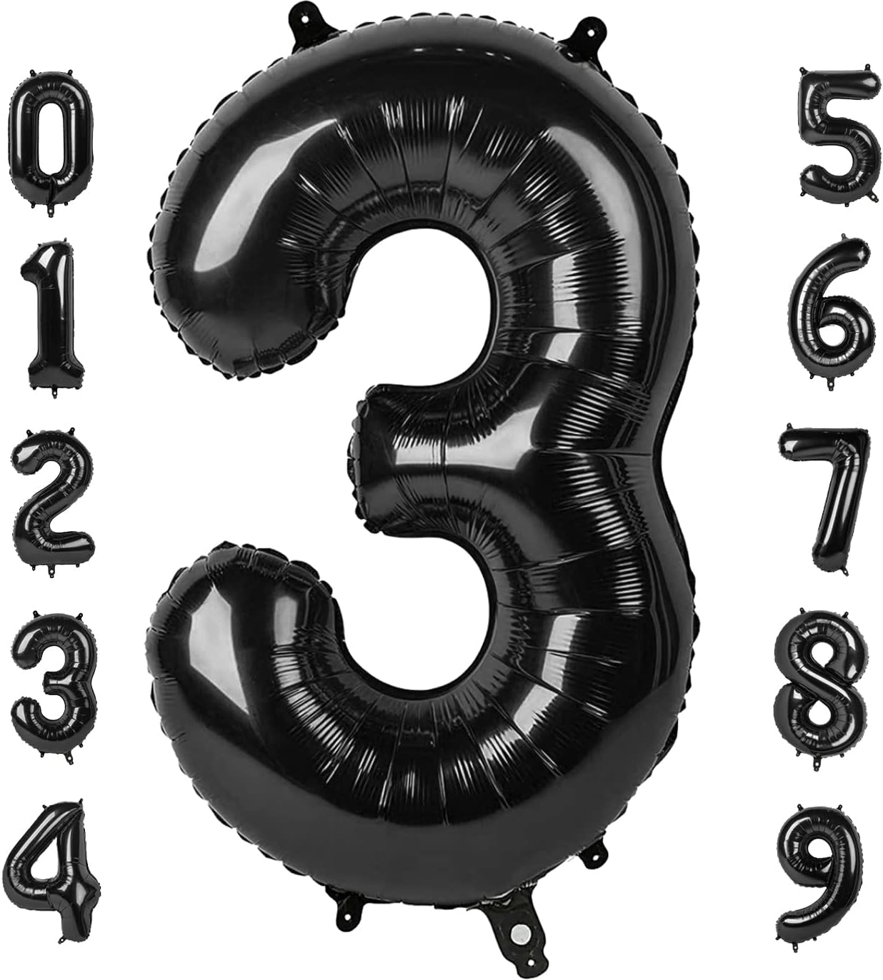 40-inch Number Balloon 0-9  Kids Birthday Helium Balloon Bouquet Black