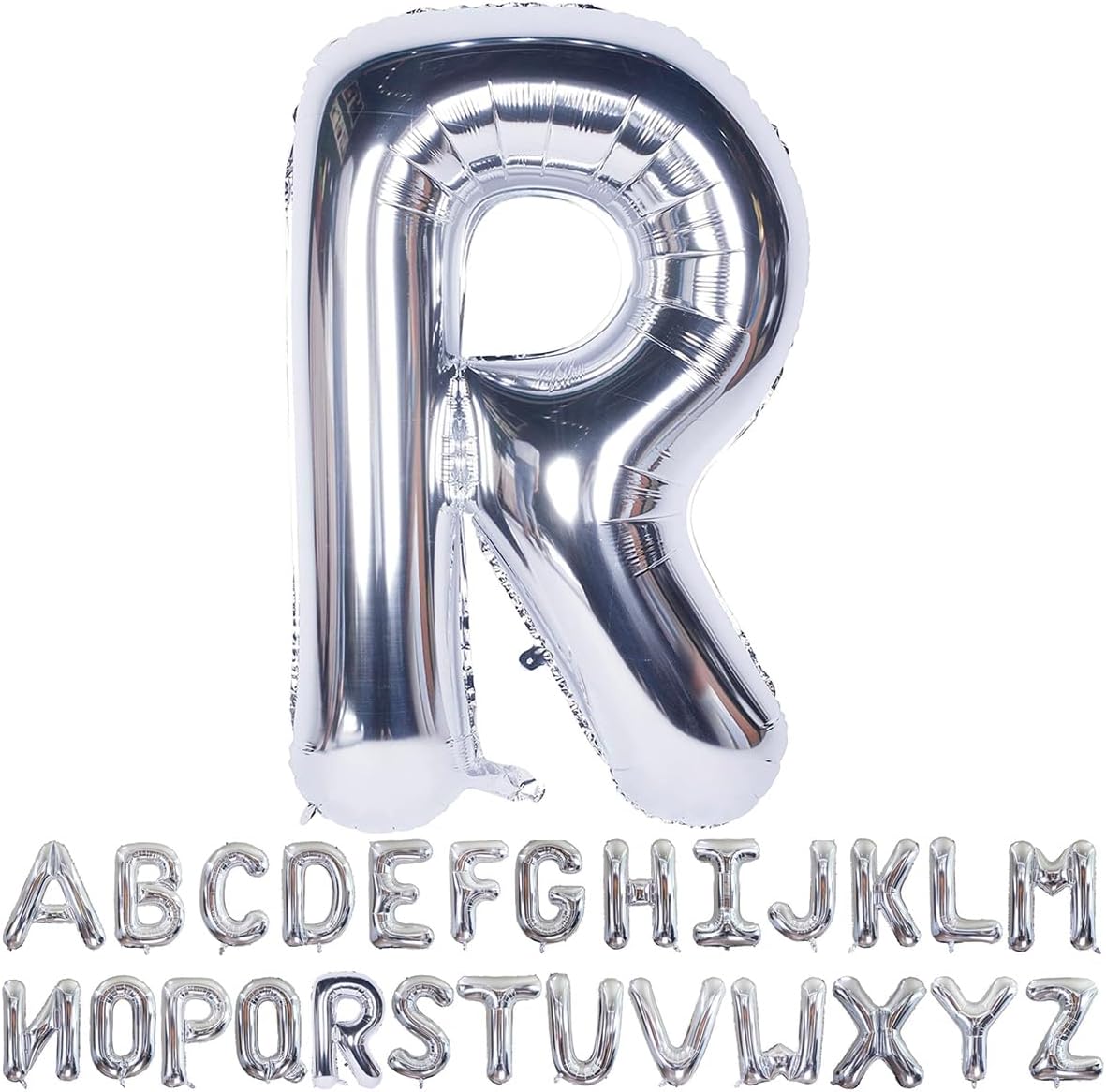 Helium Silver Letters A-Z Balloons