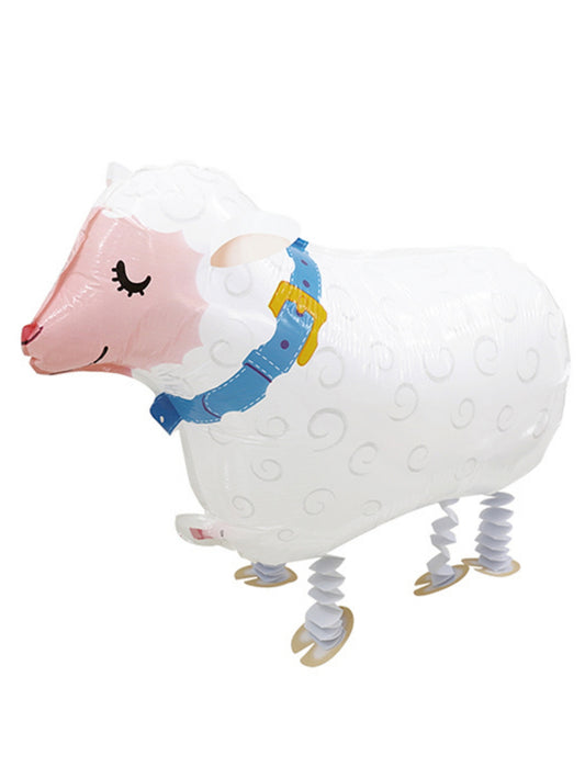 Walking Sheep Kids Birthday Animal Balloon Helium Balloon Bouquet White