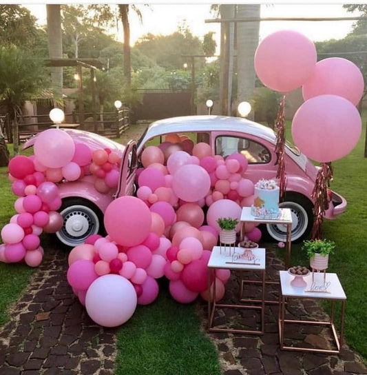 Car Surprise Balloon Organic Arrangement and 36-inch with Latex Helium Latex with Tassels - Perfect for Any Bold Celebrations