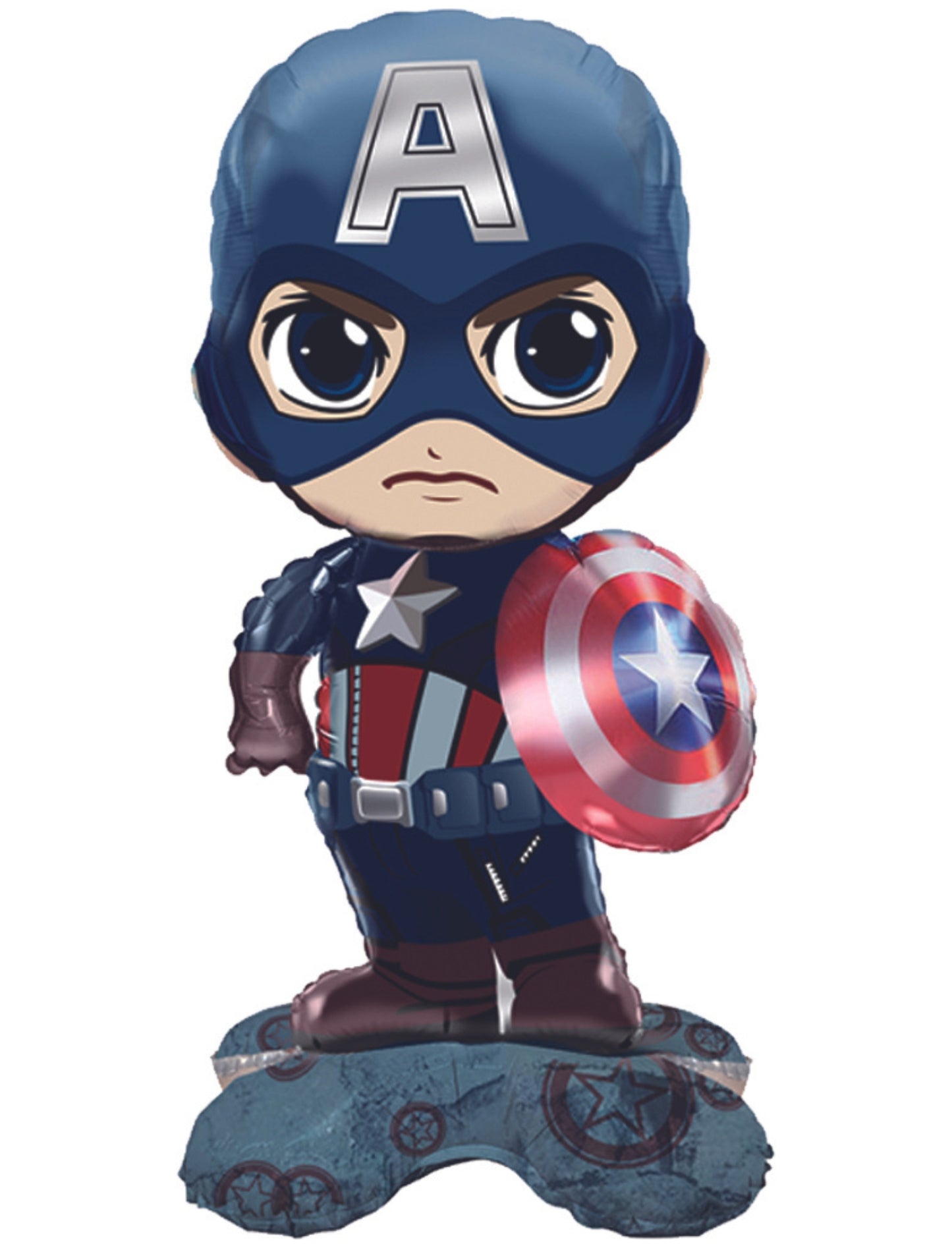 Captain America Self-Stand Super Hero Marvel Movie Kids Birthday Balloon Bouquet Blue