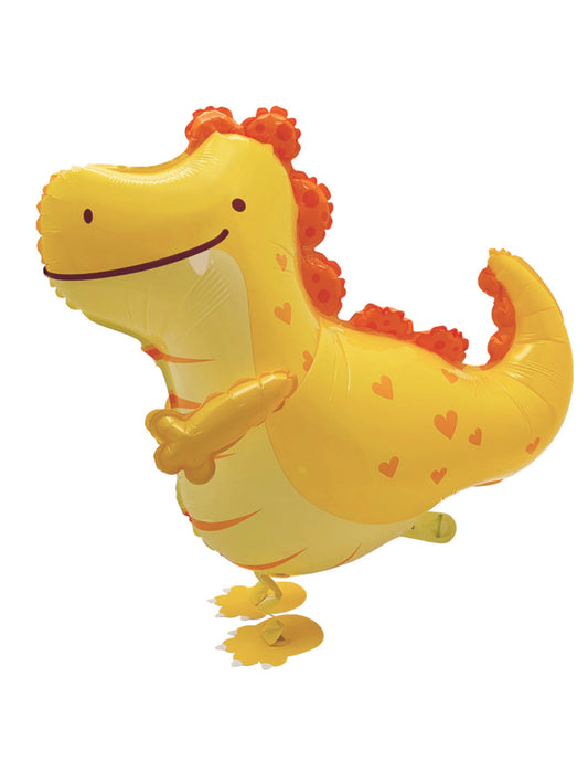 Walking Dinosaur Kids birthday Dinosaur Balloon Helium balloon Bouquet Yellow orange