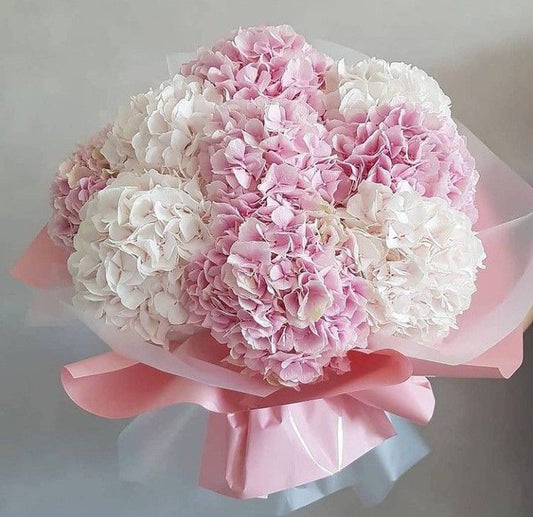 Pink and White Hydrangea - Floral Fresh Bouquet