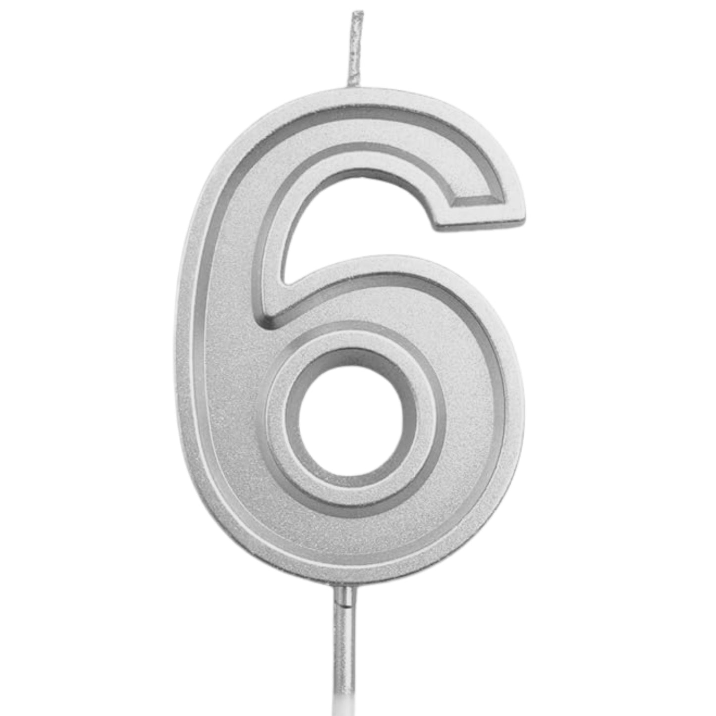 Silver Number Candles – Available in All Digits for Birthdays & Celebration