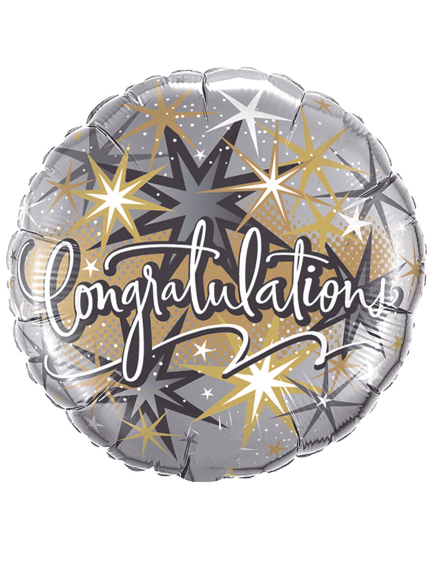 Congratulations Elegant Graduation Kids Birthday Helium Balloon Bouquet Silver