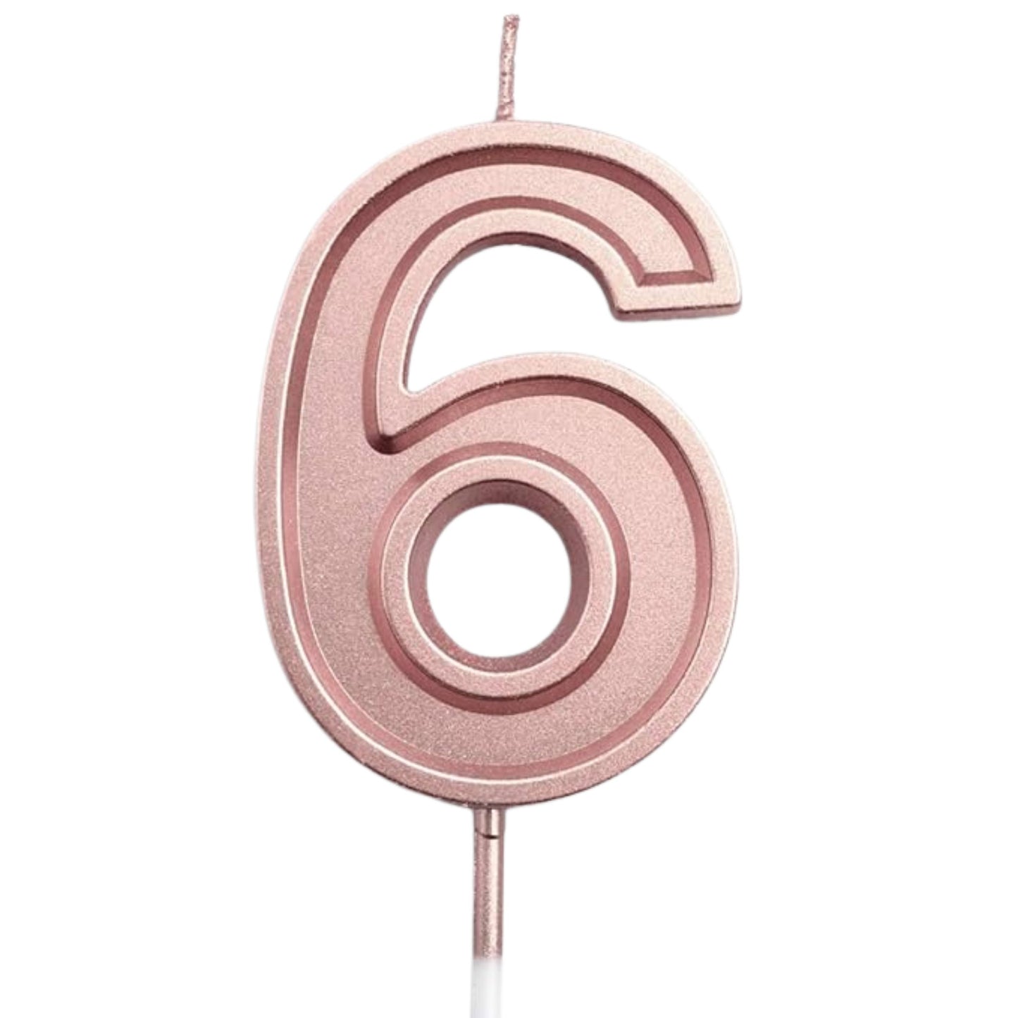 Rose Gold Number Candles – Available in All Digits for Birthdays & Celebrations