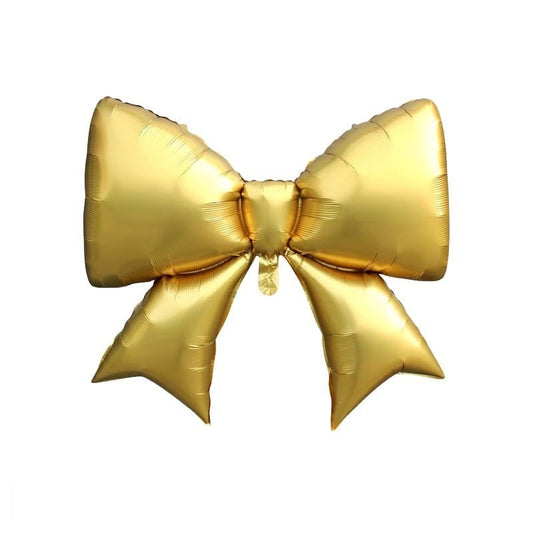 Gold Bow Ribbon Helium Foil Balloon - Perfect for any celebrations