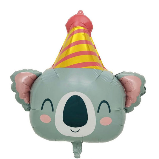 Koala Animal with Party Hat Helium Foil Balloon - Perfect for any celebration!