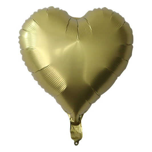 Matte Gold Heart Helium Balloon - Perfect for any Celebration!