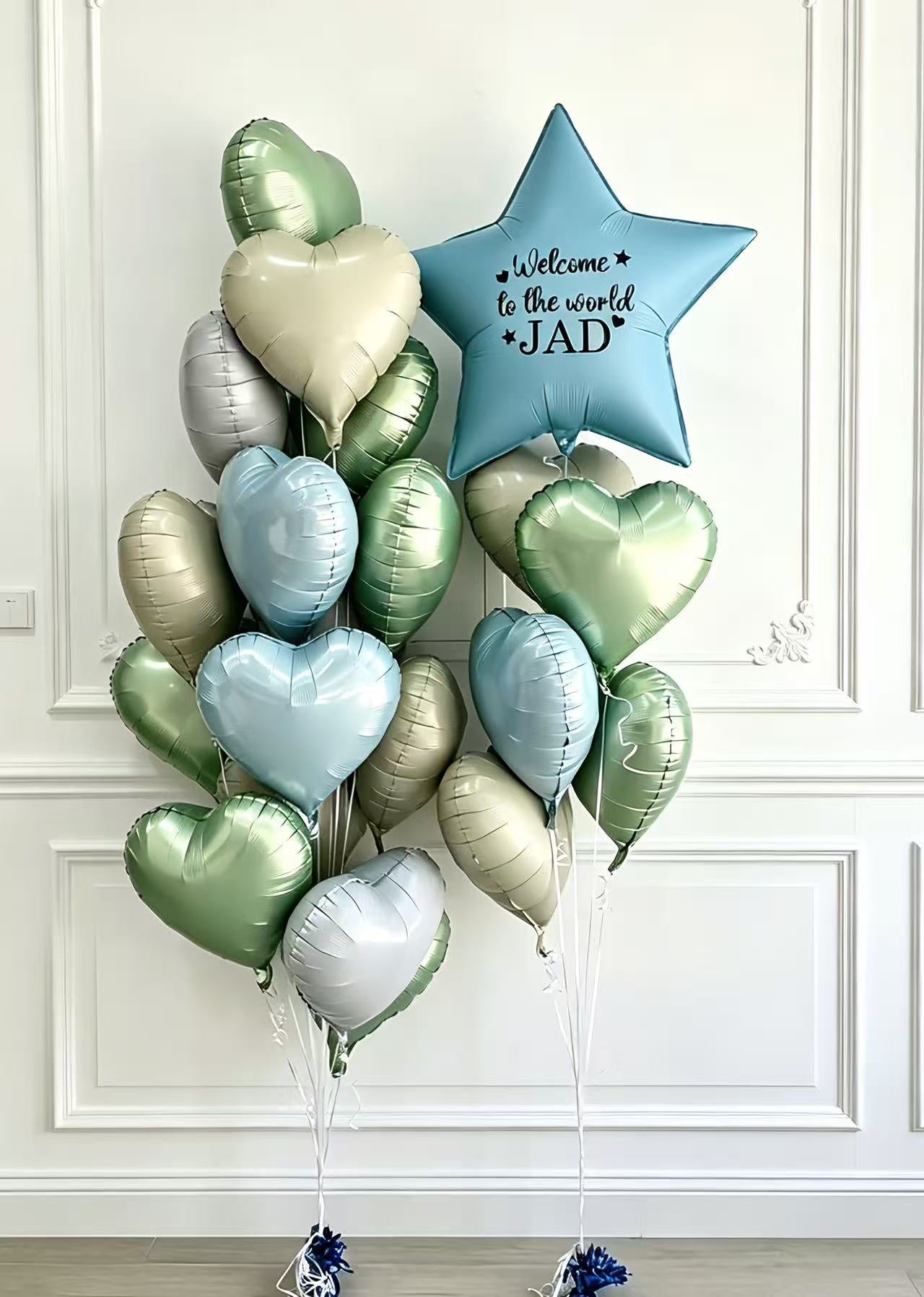 Hospital Welcome Baby Personalised Big Star and Customize Sticker Welcome to the World Baby Box