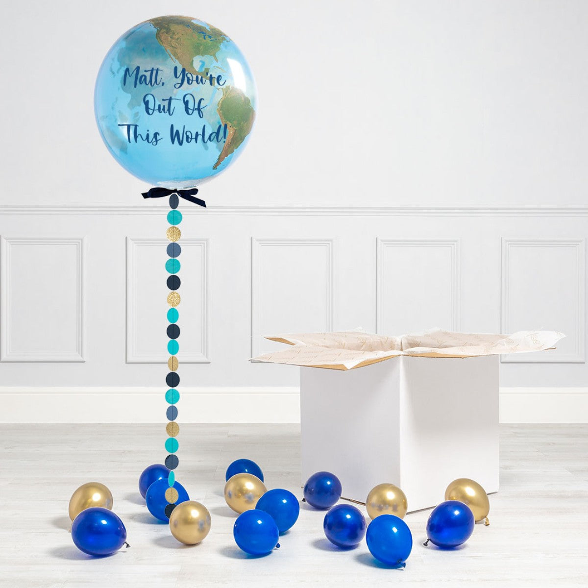 Personalised Helium Balloon Globe Helium Bubble Balloon Elevate Your Celebration with Our Stunning Helium Bubble Balloon Bouquet