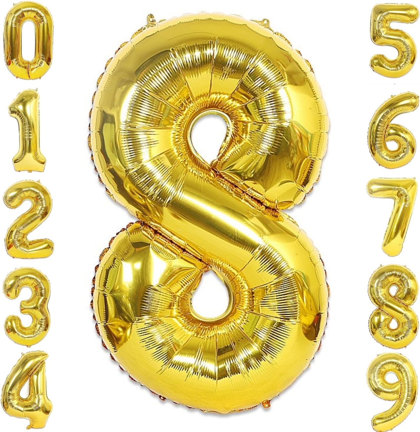 40-inch Number Balloon 0-9  Kids Birthday Helium Balloon Bouquet Gold