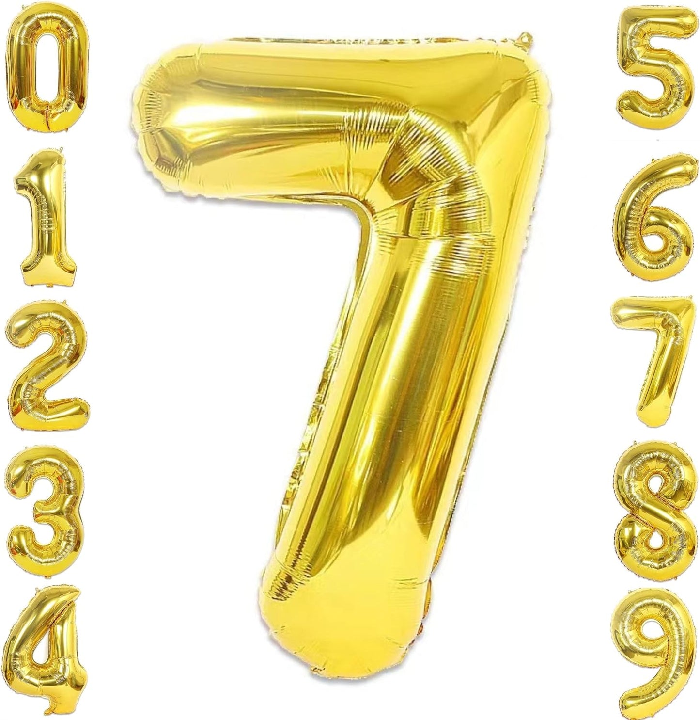 40-inch Number Balloon 0-9  Kids Birthday Helium Balloon Bouquet Gold