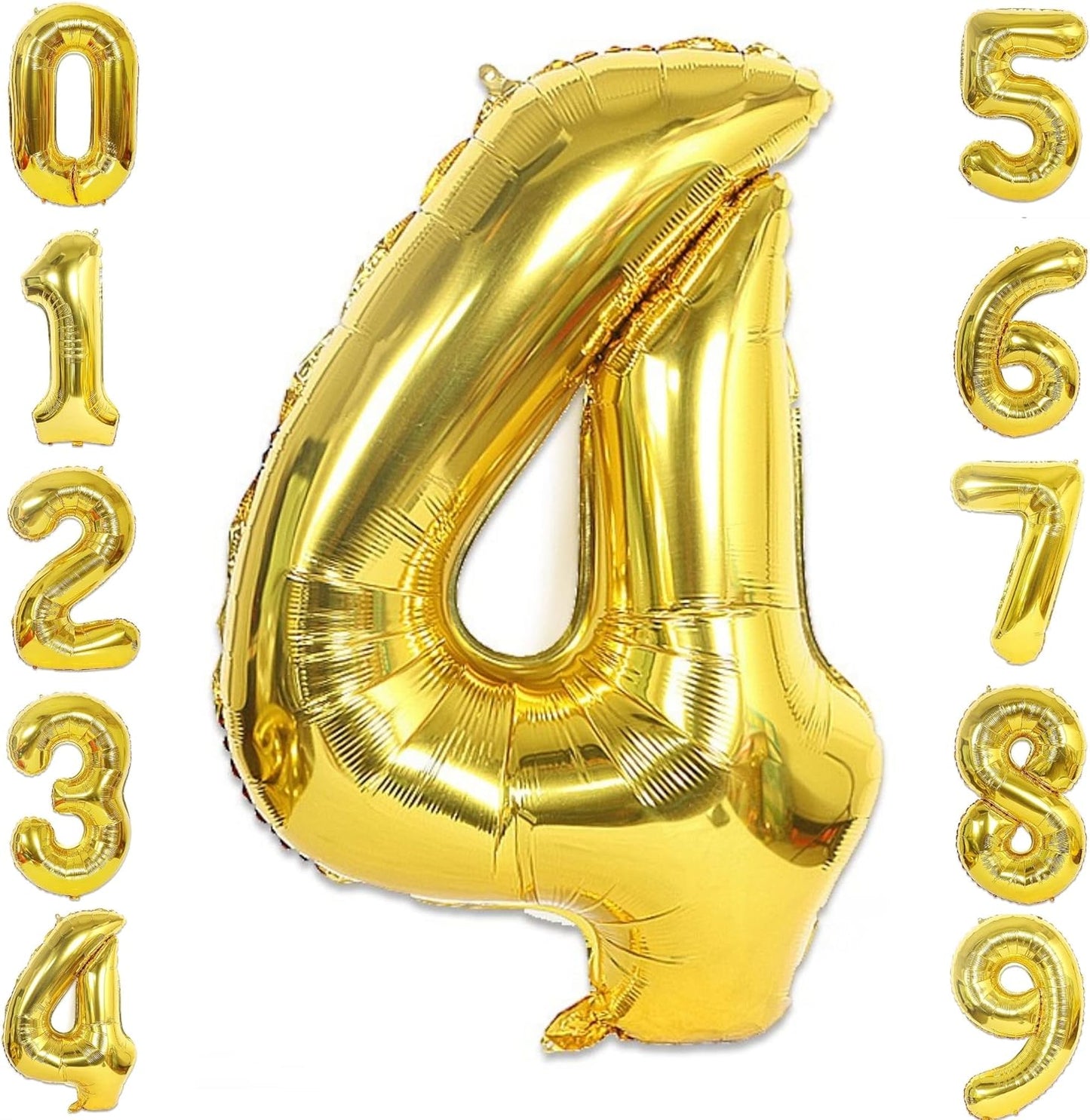 40-inch Number Balloon 0-9  Kids Birthday Helium Balloon Bouquet Gold