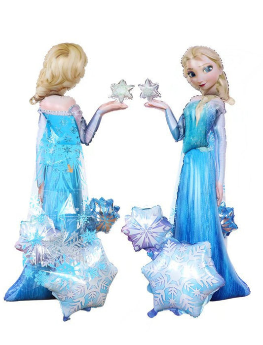 3D Elsa Frozen Kids Birthday  Blue White