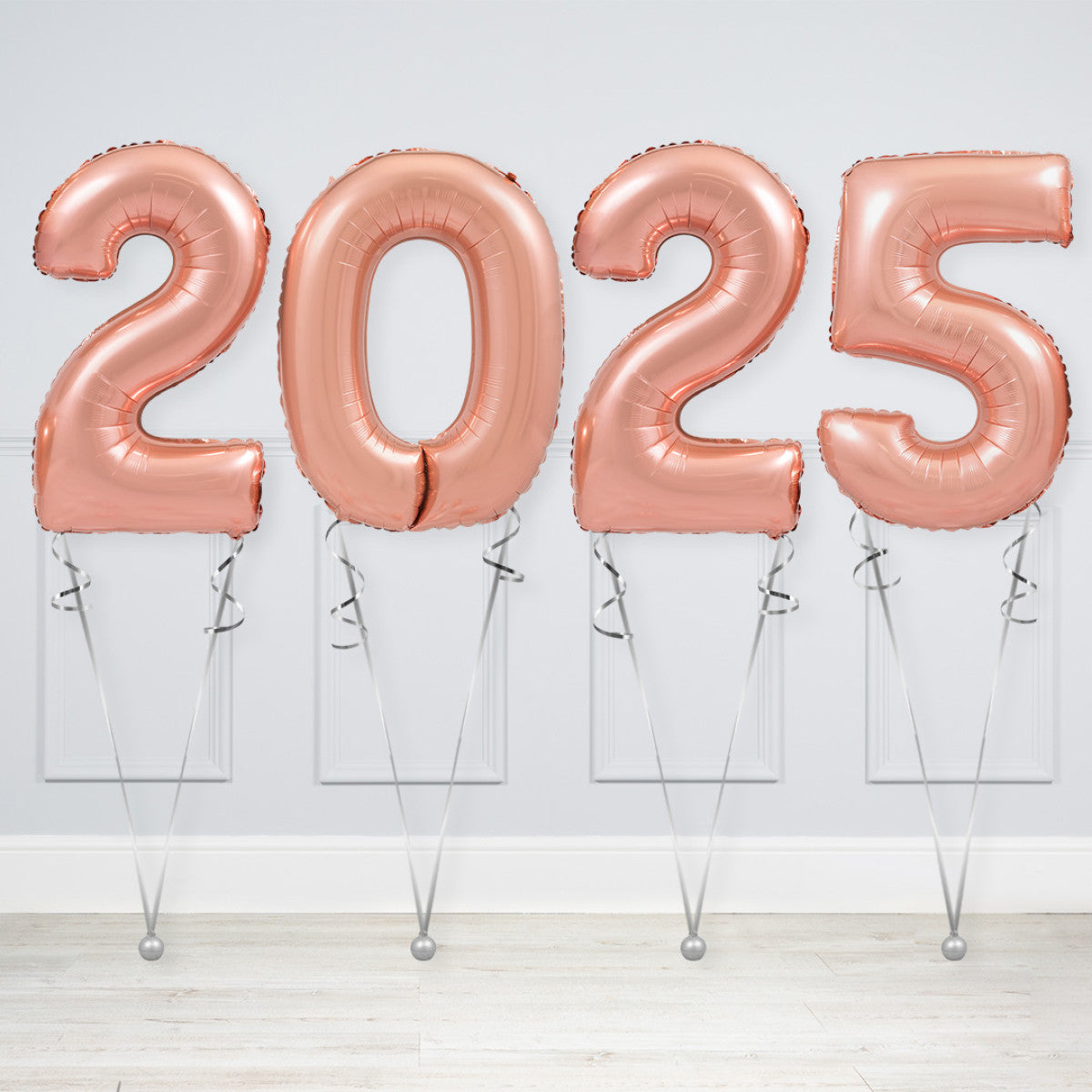 40-Inch Helium-Filled 2025 Number Balloons New Year's Eve – All Colors Available (Gold, Silver, Black, and More)