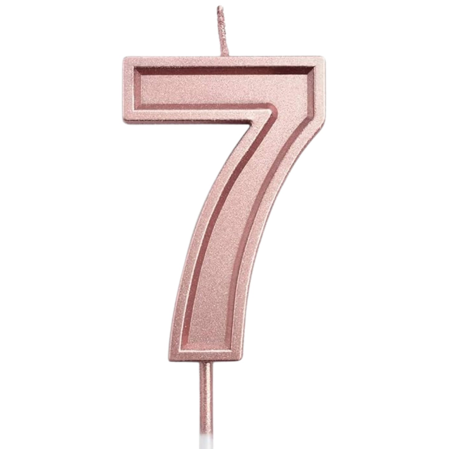 Rose Gold Number Candles – Available in All Digits for Birthdays & Celebrations