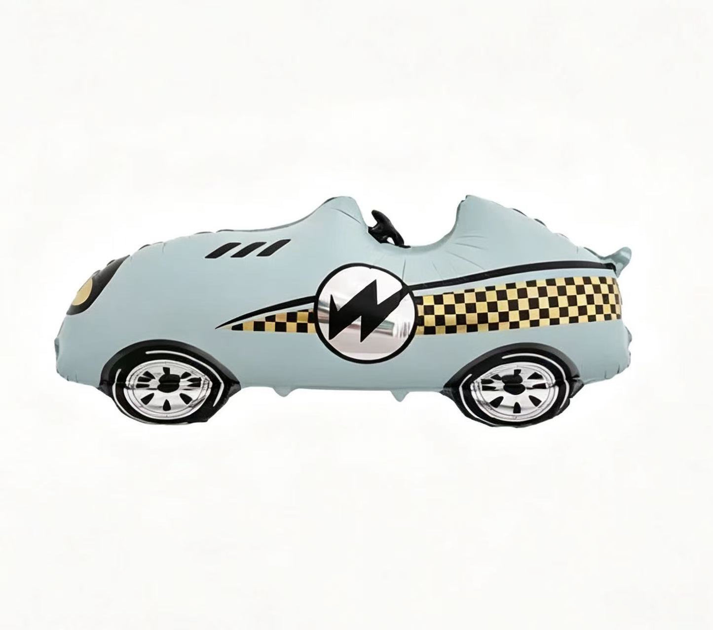 Blue Race Car Themed Helium Set Balloons
