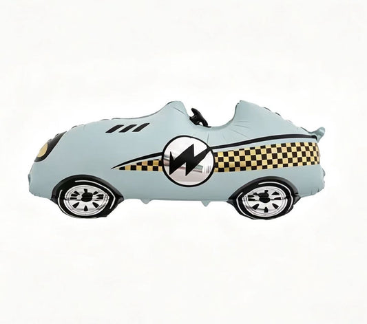 Blue Race Car Themed Helium Set Balloons