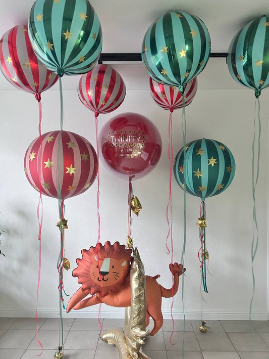 Lion with Fire Ring Circus Carnival Self Standing Foil Balloon - Perfect for any celebrations!