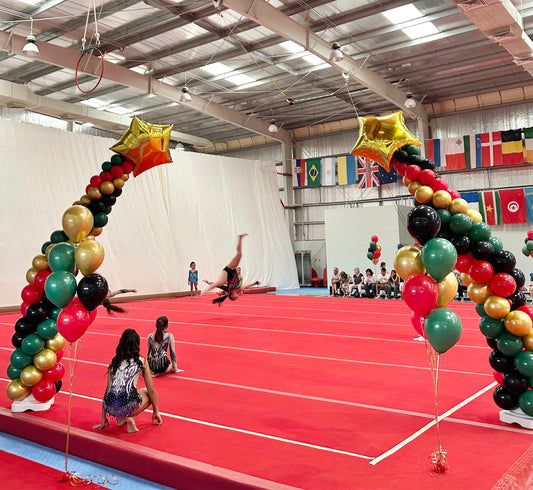 Company Event Customizable Chain Pillar/Column/Tower with Gold Star accents – UAE Flag-Themed Perfect for Any Elegant Celebrations