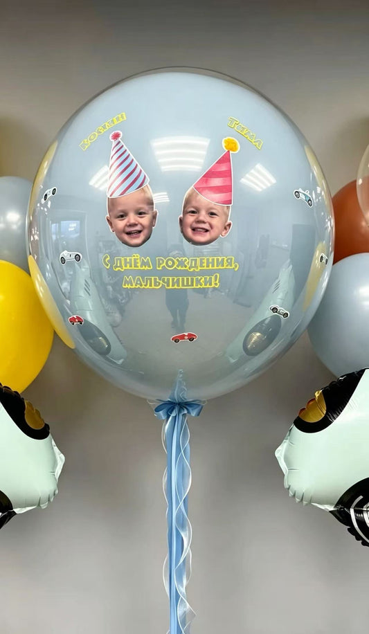 Customization Photo Balloon Personalised Latex Customize Sticker Photo and Latex Customizable Design