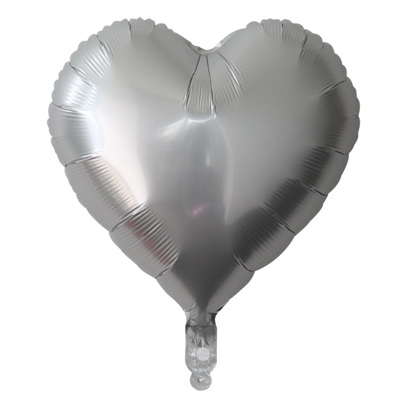Matte Silver Heart Helium Balloon - Perfect for any Celebration!