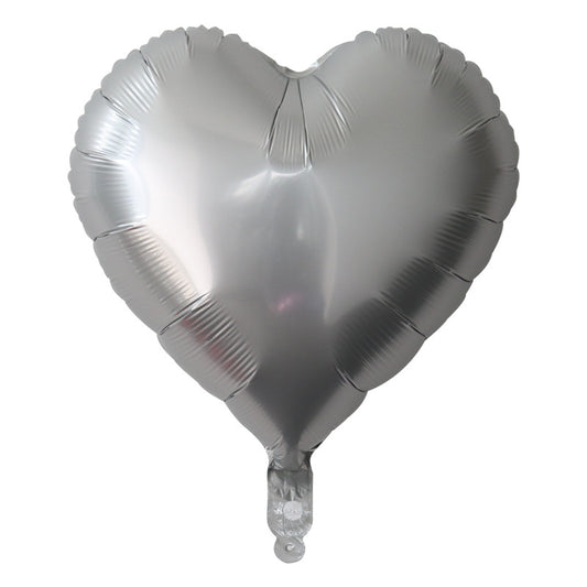 Matte Silver Heart Helium Balloon - Perfect for any Celebration!