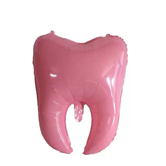 Pink Tooth Helium Balloon - Perfect for Baby First Tooth Celebration!