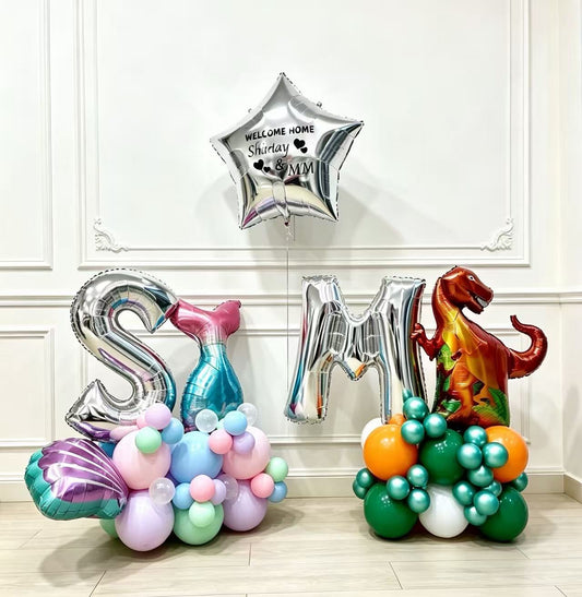 Platform Welcome Home Dinosaur Mermaid Theme Giant Star Purple Green