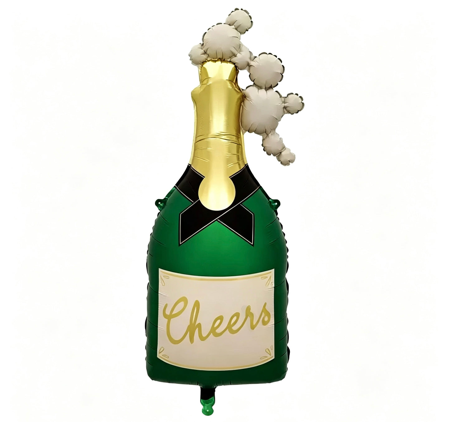 Cheers Green Gold Beige Bottle Foil Balloon - Perfect for any celebrations!