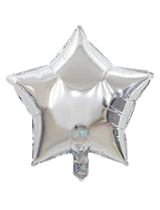 Star Kids Birthday Helium Balloon Bouquet Silver