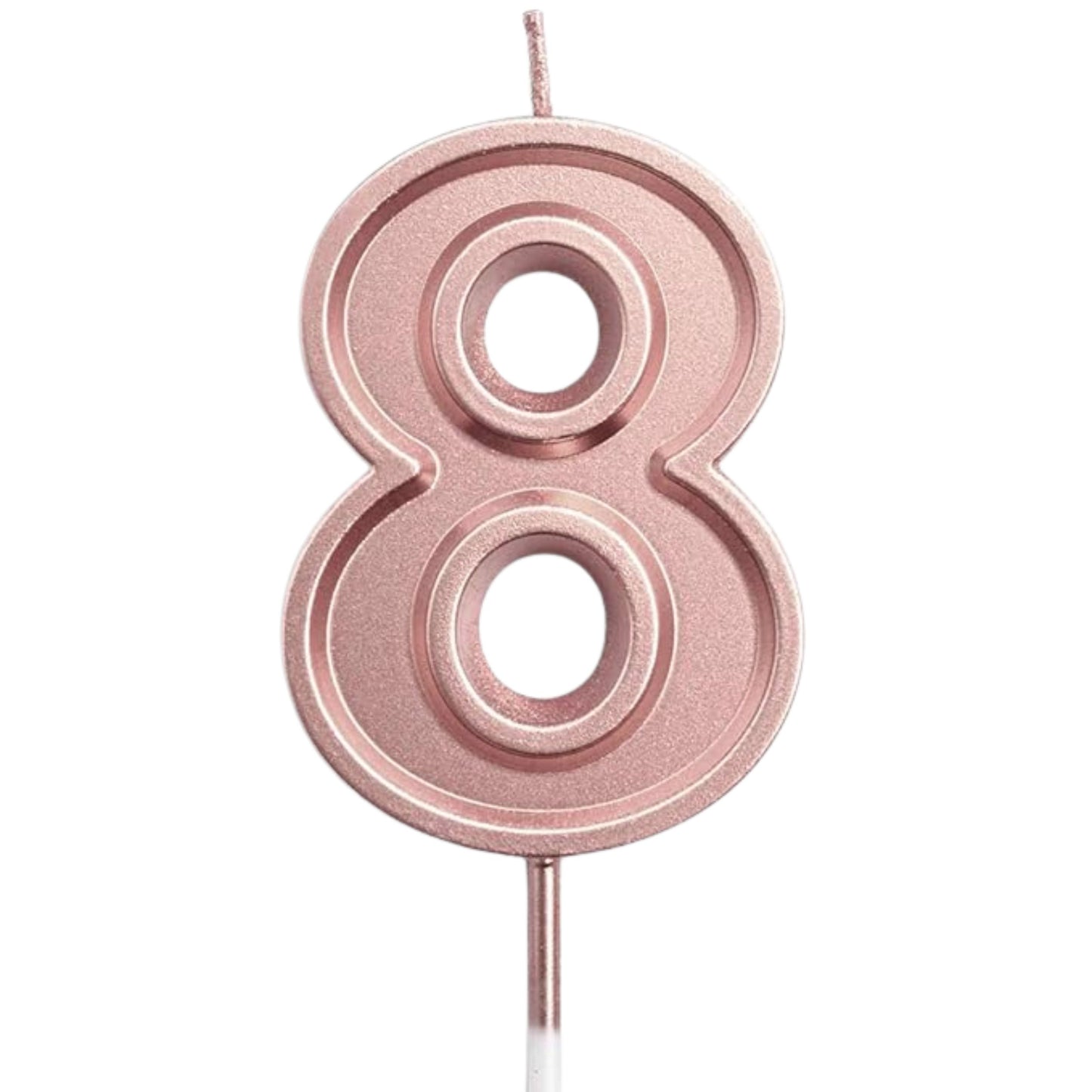 Rose Gold Number Candles – Available in All Digits for Birthdays & Celebrations