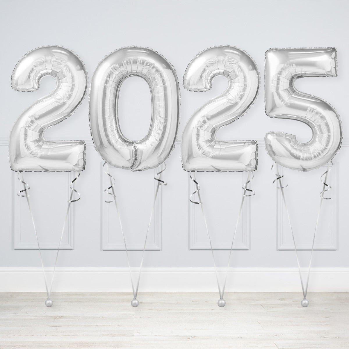 40-Inch Helium-Filled 2025 Number Balloons New Year's Eve – All Colors Available (Gold, Silver, Black, and More)