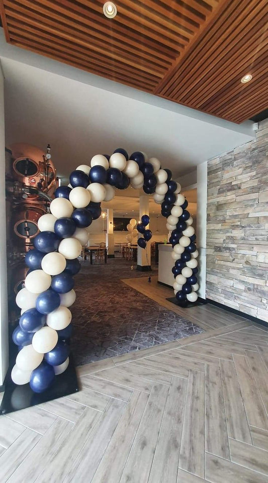 Balloon Arch Blue and White Spiral Arrangement - Corporate Event, Grand Opening, Company Event Perfect for special occasion!