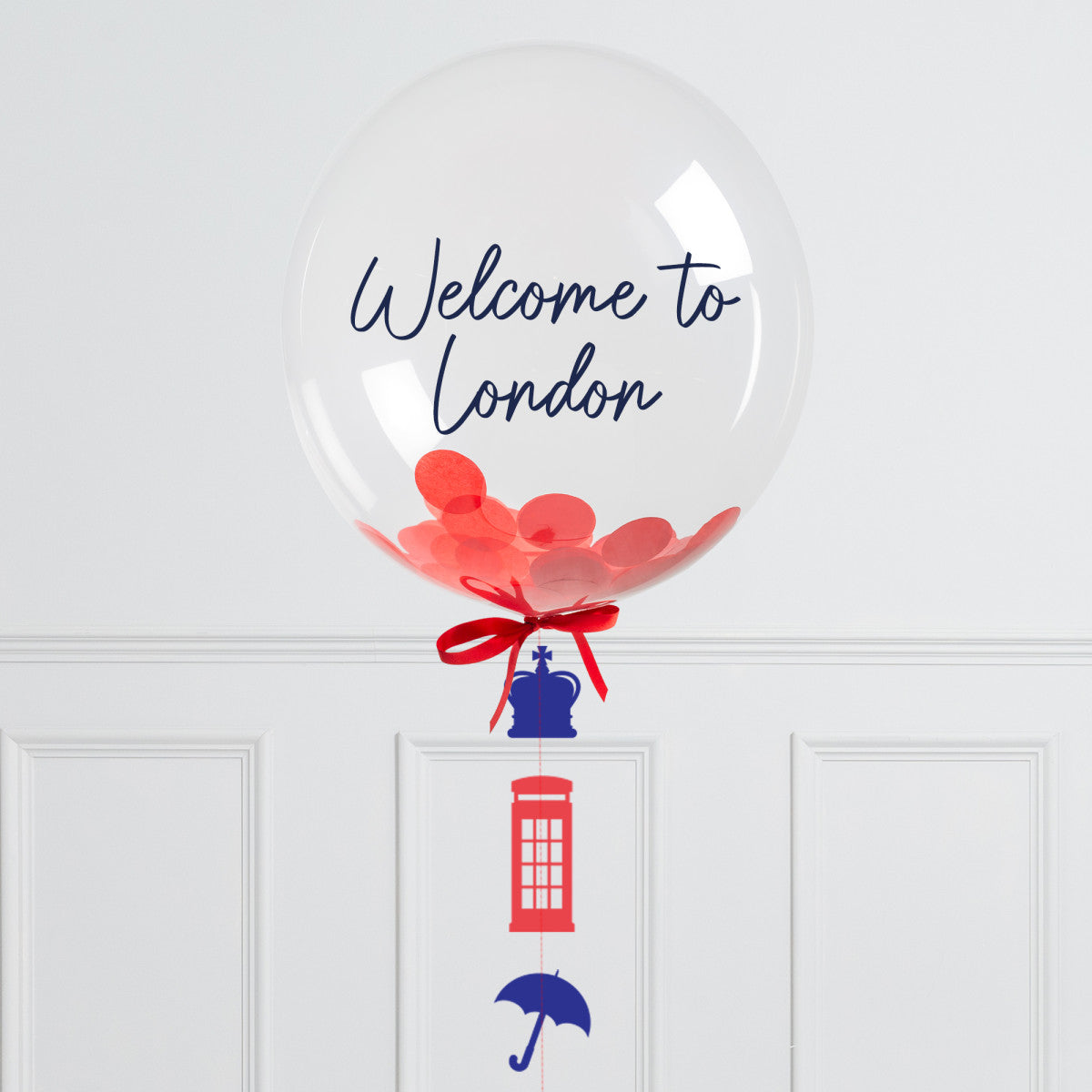 Personalised Helium Balloon London Confetti Helium Bubble Balloon Elevate Your Celebration with Our Stunning Helium Bubble Balloon Bouquet