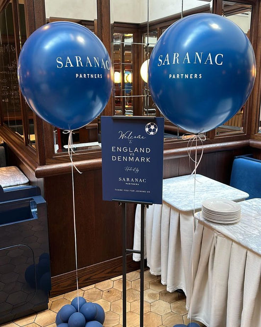 Balloon Blue 36-inches with Customize Sticker - Corporate Event, Grand Opening, Company Event Perfect for special occasion!