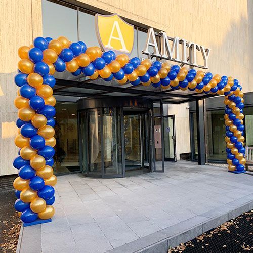 Balloon Arch Blue and Orange - Corporate Event, Grand Opening, Company Event Perfect for special occasion!